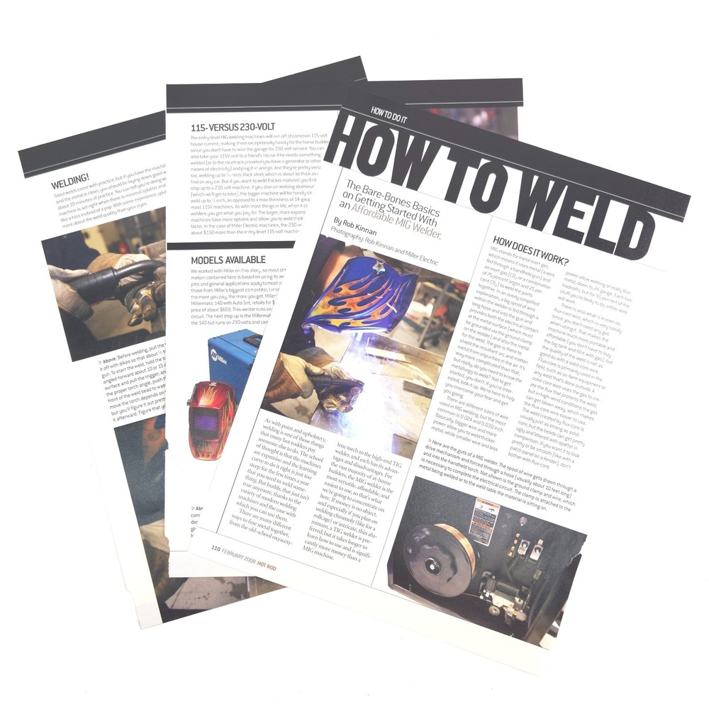 How To Weld MIG Guide Hot Rod Fabrication Tools Article Spread Print Ad 2008